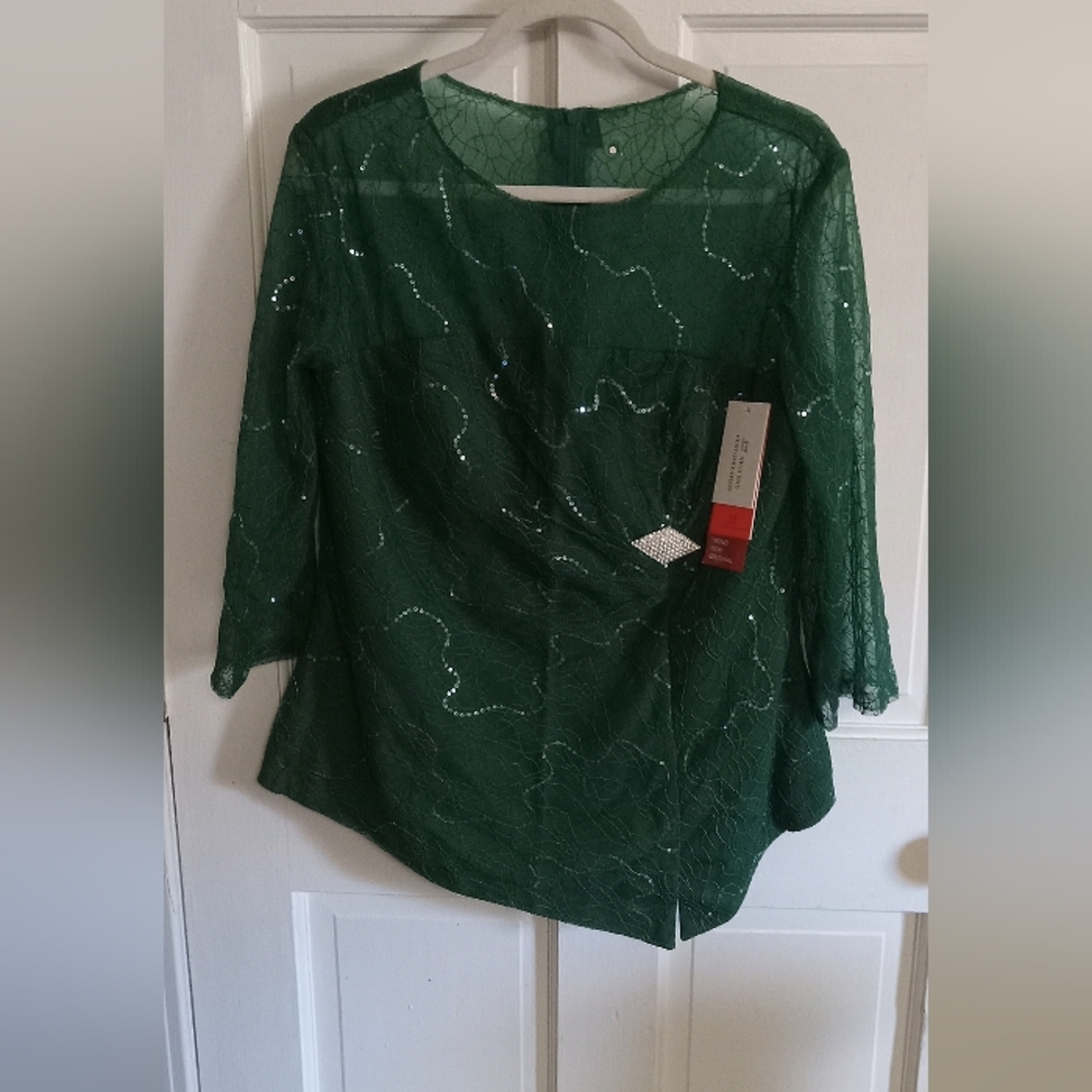 Amazon High End Customization Green Lace Women's Pantsuit